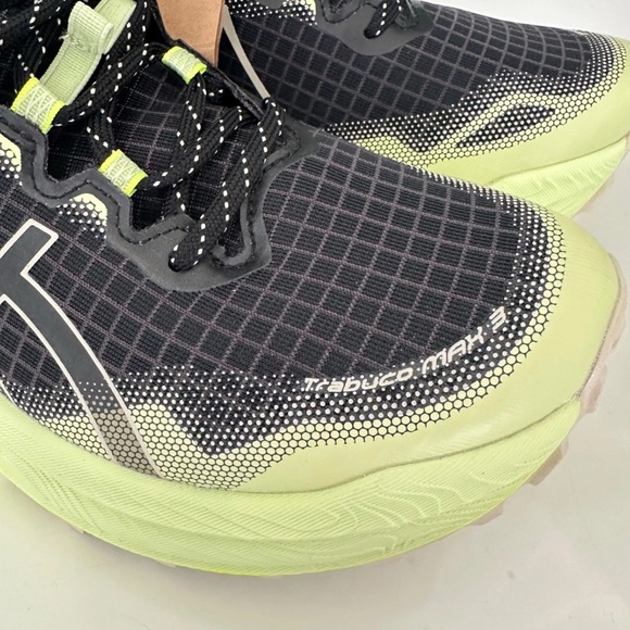 Asics Trabuco Max 3 1012B606 Black & Volt Running Shoes Trail Womens Size 9.5 - Picture 6 of 9